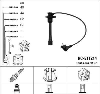A Buen Precio Juego de cables de encendido NGK 9167 NGK 9167